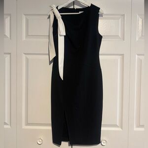 Calvin Klein Black Dress with White Bow